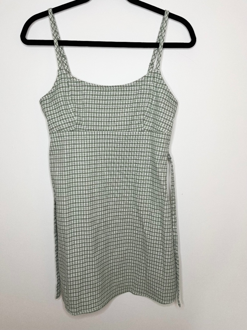 Brandy Melville John Galt Green Gingham Mini Dress